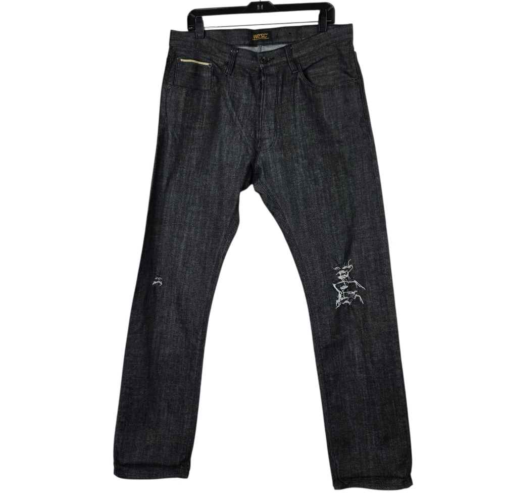 WESC  5 Pocket straight leg  stretch selvage japanese Denim jeans